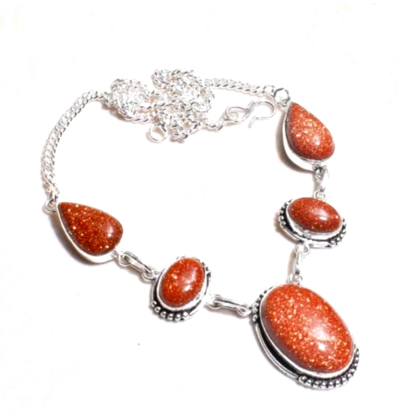 Jewelry - STERLING SILVER GOLDEN SANDSTONE NECKLACE